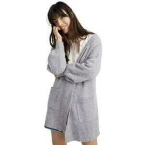 Madewell Edgewater Women's XXS Gray Wool & Alpaca Balloon Sleeve Cardigan